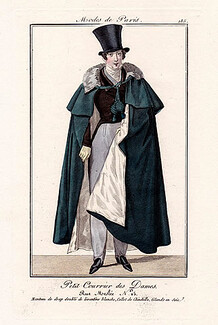 Petit Courrier des Dames 1823 Modes de Paris N°185 Dandy