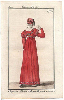 Le Journal des Dames et des Modes 1809 Costume Parisien N°963