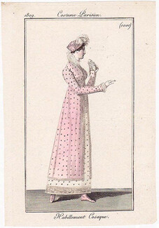 Le Journal des Dames et des Modes 1809 Costume Parisien N°1001