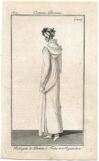 Le Journal des Dames et des Modes 1809 Costume Parisien N°1002