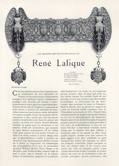 René Lalique, 1899 - Peigne, Pendants, Bracelet..., 8 pages