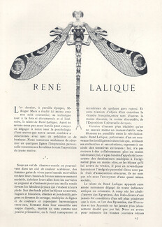 René Lalique, 1900 - Jewels Art Nouveau Style, Texte par Pol Neveux, 8 pages