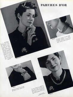 René Boivin, Boucheron, Mellerio Dits Meller 1940 Necklace, Bracelet
