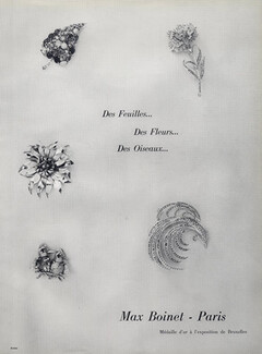 Max Boinet (Jewels) 1959 Animal, Flower, Bird Clips