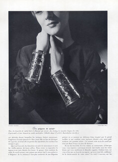Bibelots de Couturiers, 1938 - Lucien Lelong (Poignet de Métal) Chanel, Schiaparelli, Mainbocher Maggy Rouff, Fashion Designers Jewels, 4 pages