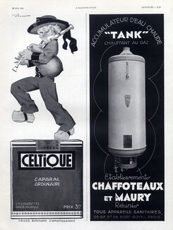Celtique (Tobacco smoking) 1934 Musician Bretons, Regional Costumes, René Vincent
