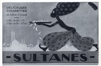 Sultanes (Tobacco smoking) 1928 Oriental Cigarettes