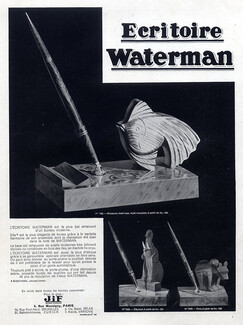 Waterman 1930 Fish, Elephant, Bear Ecritoire, Art Deco