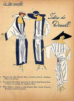 1923 Drecoll ''Les Idees Nouvelles de la Mode'' Pochoir Art Deco ''Tres Parisien''