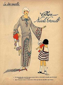 1923 Nicole Groult ''Les Idees Nouvelles de la Mode'' Fashion Art Deco Pochoir ''Tres Parisien''