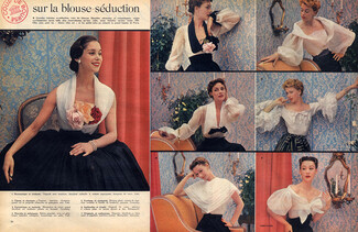Givenchy, Jacques Fath, Schiaparelli 1952 Blouses