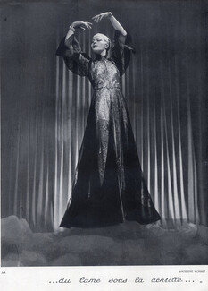 Madeleine Vionnet 1938 Photo Joffé, Evening Gown Lace