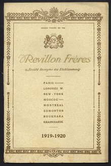 Revillon (Catalog) 1920 Price List only, Catalog 32 Pages, 32 pages