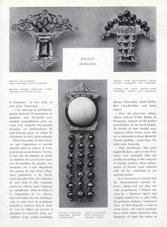 Georges Fouquet (High Jewelry) 1926 Broochs aqua-marine, Flower pot Sapphires, emerald beards, Leroy & Cie