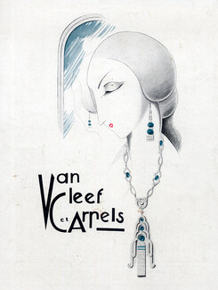 Van Cleef & Arpels (Jewels) 1927 Necklace, Art Deco Style, René Sim Lacaze
