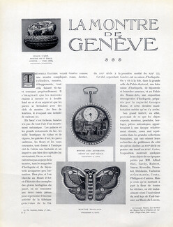 La Montre de Genève, 1921 - Huaud l'Aîné, Gustave Loup, Piguet & Meylan, W. Craft Butterfly-Watch, Texte par Henri Clouzot, 5 pages