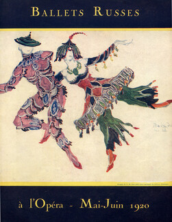 Les Ballets Russes à l'Opéra - Mai-Juin 1920, 1920 - José-Maria Sert Matisse, Picasso, Cocteau, Russian Ballet, Massine, Karsavina... Parade Theatre Costume, Text by Jean Bernier, 10 pages