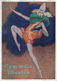 Jean-Gabriel Domergue 1921 Renée Tamary, Clown Costume