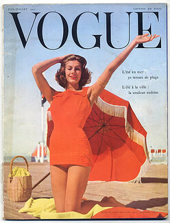 Vogue Paris France 1955 June Beachwear Guy Bourdin, Louise de Vilmorin