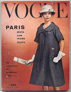 Vogue Paris 1958 Yves Saint-Laurent succeeds Christian Dior