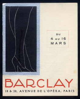 Barclay (Stockings Hosiery) Leaflet Invitation Card