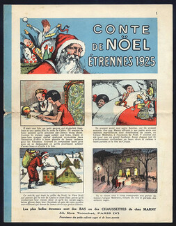 Marny (Stockings) 1925 Circus Medrano, Clown, Christmas, Santa, Comic Strip 4 Pages, 4 pages