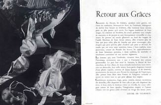 Retour aux Grâces, 1945 - Photo Maurice Tabard, Texte par Louise de Vilmorin