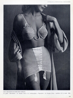 Marie-Rose Lebigot 1949 Girdle for Jacques Fath, Bra for Jacques Heim