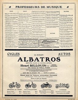 Albatros (Ets Henri Billouin) 1912 Cycles, Motorcycles, Cars