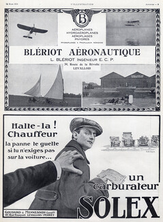 Blériot Aéronautique (Chazot) & Solex (Ehrmann) 1913 Aeroplanes, Hydroplanes