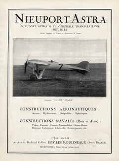 Nieuport-Astra (Aéronautiques & Navales) 1923 Aéroplanes, Sesquiplan, Nieuport-Delage