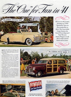 Plymouth (Cars) 1940 Convertible Coupe, Station Wagon