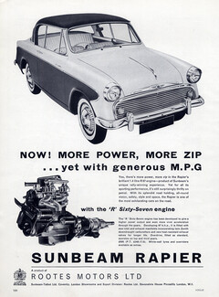 Sunbeam Rapier 1957 Product of Rootes Motors Ltd