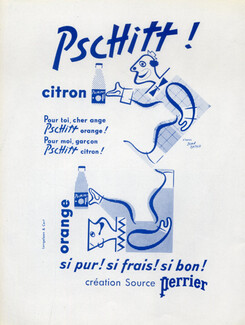 Perrier (Water) 1956 Jean Carlu, Pschitt, Clown
