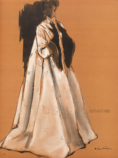 Lanvin Castillo 1952 Jacques Fath, Pierre Simon, Evening Coat, Evening Gown