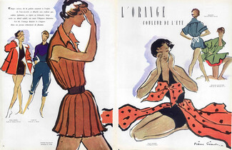 Pierre Simon 1950 Beachwear, Pierre Balmain, Jean Dessès, Hermès