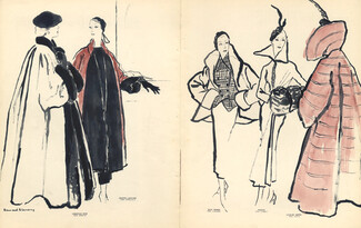 Bernard Blossac 1949 Christian Dior, Jeanne Lafaurie, Jean Dessès, Paquin, Jacques Griffe
