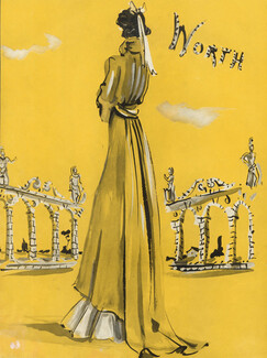 Worth 1937 Evening Gown, Christian Bérard