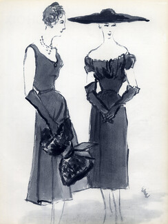 Balenciaga (Couture) & Jacques Fath 1952 Eric (Carl Erickson)