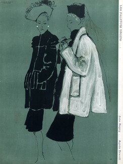 Jane Regny, Agnès-Drecoll 1945 Les Paletots Droits, René Bouché