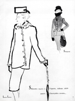 Lucien Lelong (Couture) 1945 René Bouché, Schiaparelli