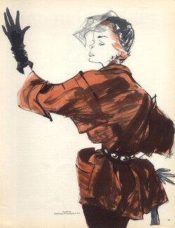 Paquin 1950 Guy Demachy Fashion Illustration