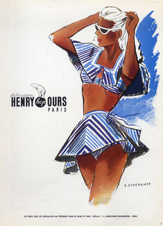 Henry Ours (Sportswear) 1950 Beachwear, E. Espérance