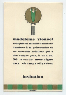 Madeleine Vionnet 19.. Invitation Card, Thayaht