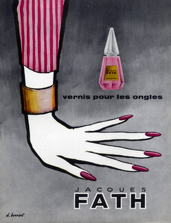 Jacques Fath (Cosmetics) 1957 Nail Polish, D.Bonnaut