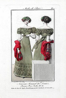 Nouveau Journal des Dames 1821 Modes de Paris N°2, N.H. Jacob, A. Hubert Lefèvre