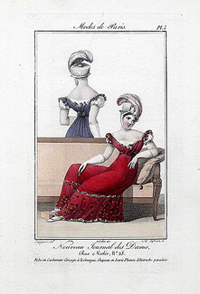 Nouveau Journal des Dames 1821 Modes de Paris N°5, Pasquier, A. Hubert Lefèvre