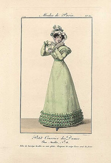 Petit Courrier des Dames 1822 Modes de Paris N°37, Julie Ribault, Delvaux