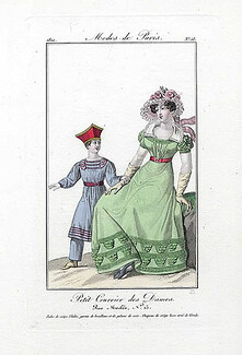 Petit Courrier des Dames 1822 Modes de Paris N°58, Julie Ribault, Delvaux