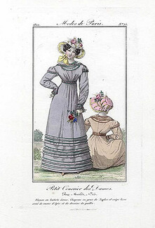 Petit Courrier des Dames 1822 Modes de Paris N°75, Julie Ribault